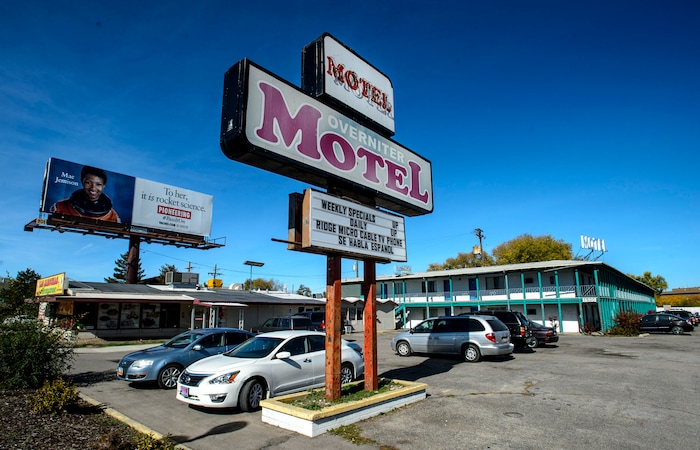 (Steve Griffin  |  The Salt Lake Tribune)   The Overniter Motel at 1500 west North Temple in Salt Lake City Monday October 23, 2017. Salt Lake City's Redevelopment Agency has proposed a $4 million loan to buy the and replace it with a development that includes affordable housing, part of a broader plan to create more than 750 affordable units using $22 million set aside by the City Council. 