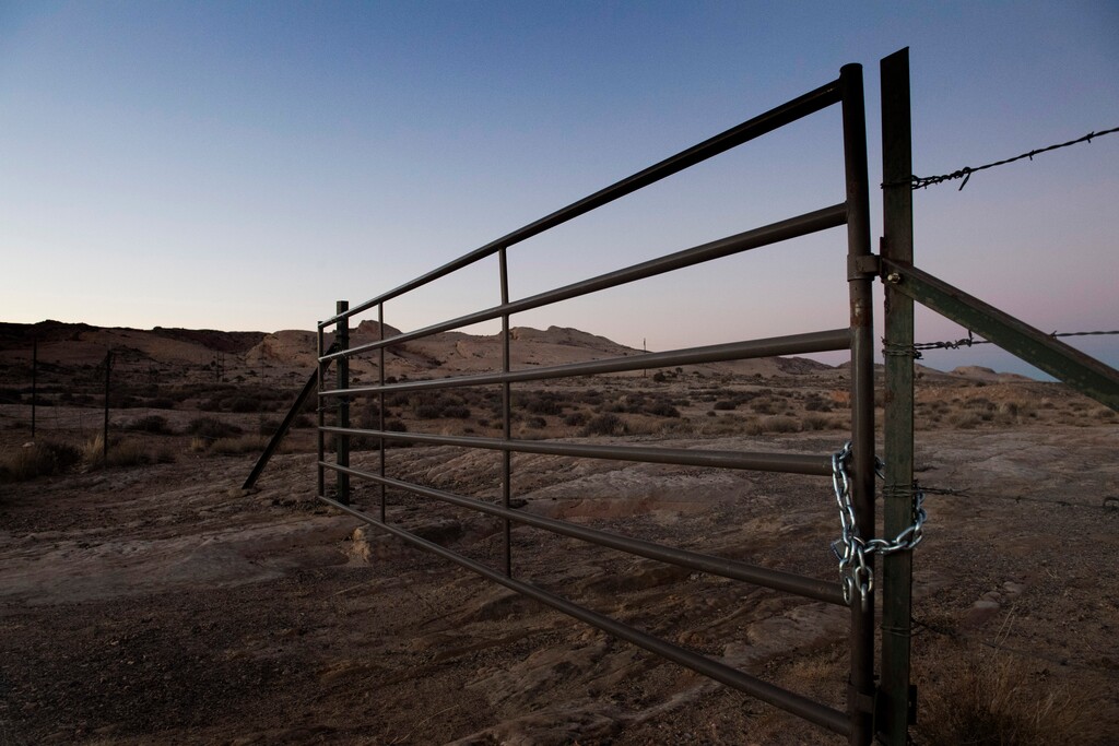 Rick Egan  |  The Salt Lake TribuneA locked gate near the newly designated Bears Ears National Monument, near Bluff, Thursday, December 29, 2016.