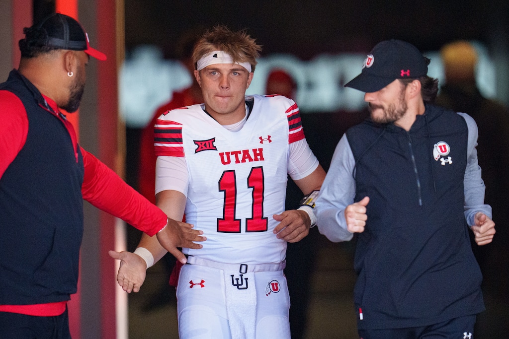 (Trent Nelson  |  The Salt Lake Tribune) Utah quarterback Isaac Wilson (11) at the Utah Utes spring football game in Salt Lake City on Saturday, April 19, 2025.