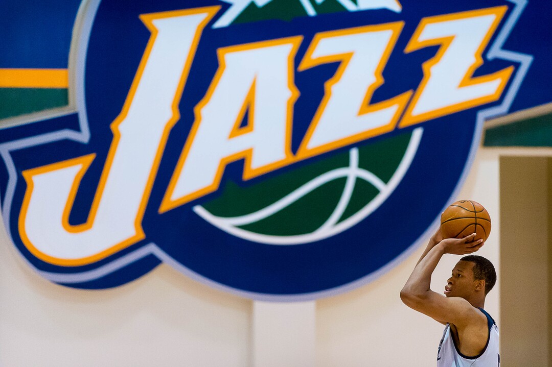 Trent Nelson  |  The Salt Lake TribuneRodney Hood (5) of the Utah Jazz taking shots at the Zions Bank Basketball Center in Salt Lake City after practice Friday October 3, 2014.