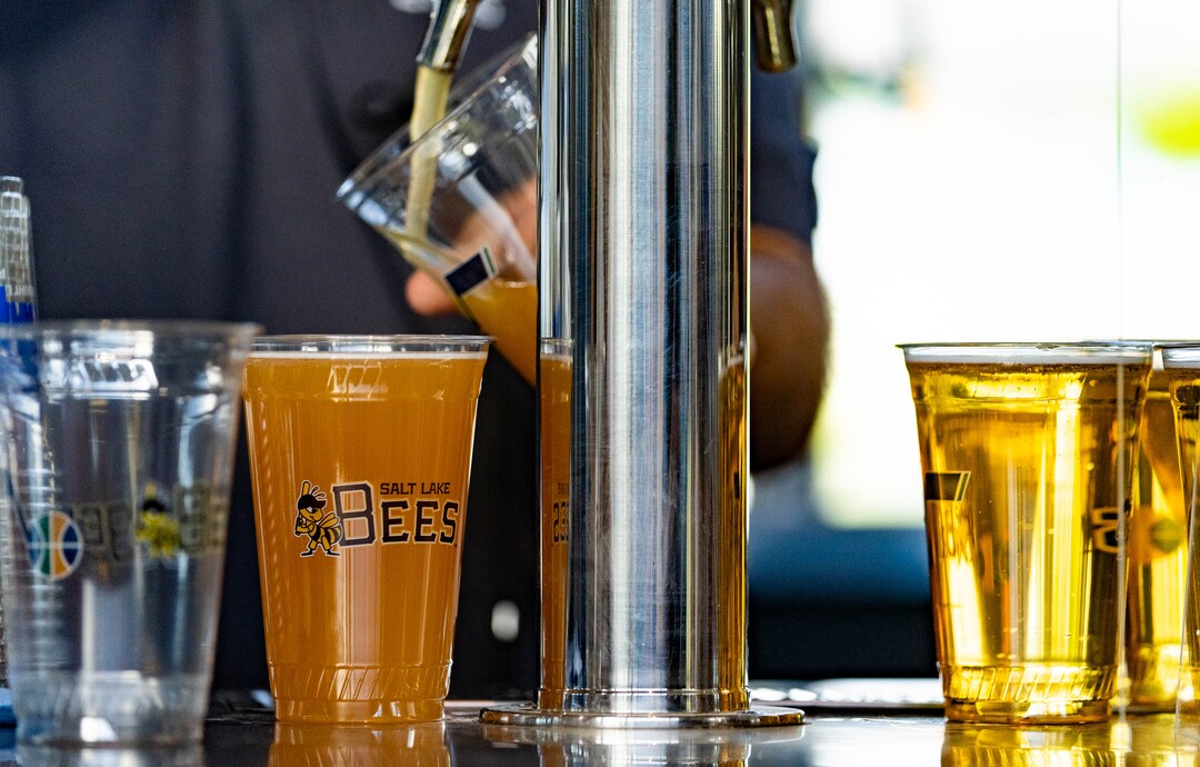 (Francisco Kjolseth | The Salt Lake Tribune) Hot dogs and beer draw long lines at the concessions as the Salt Lake Bees open their season at Smith’s Ballpark Thursday night, May 6, 2021, after shutting down last season due to the pandemic.