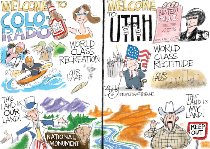 This Pat Bagley cartoon appears in The Salt Lake Tribune on Friday, Jan. 26, 2018