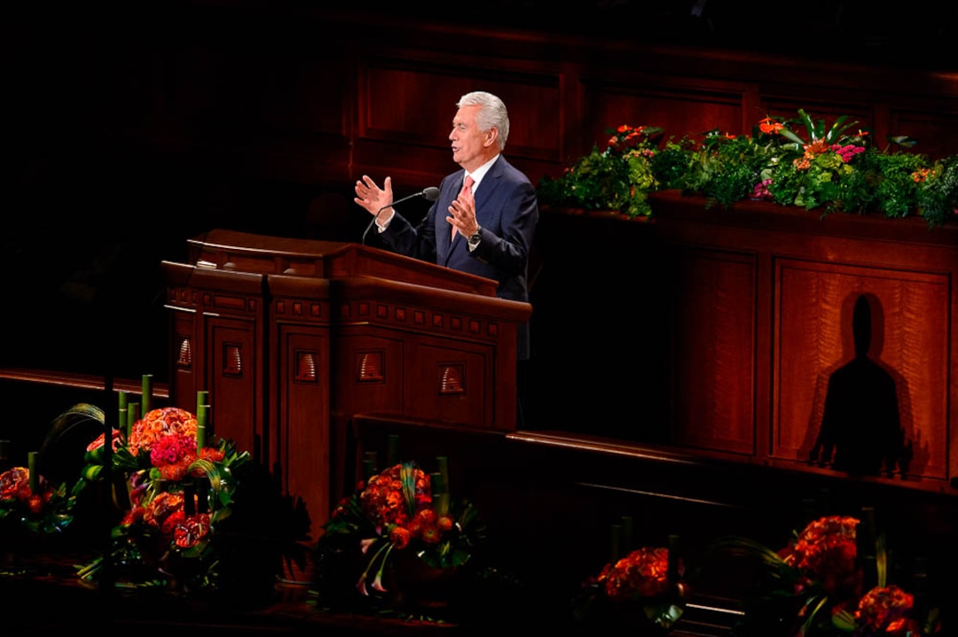 (Trent Nelson | The Salt Lake Tribune)  Dieter F. Uchtdorf speaks at the General Conference of The Church of Jesus Christ of Latter-day Saints in Salt Lake City, Saturday Oct. 6, 2018.