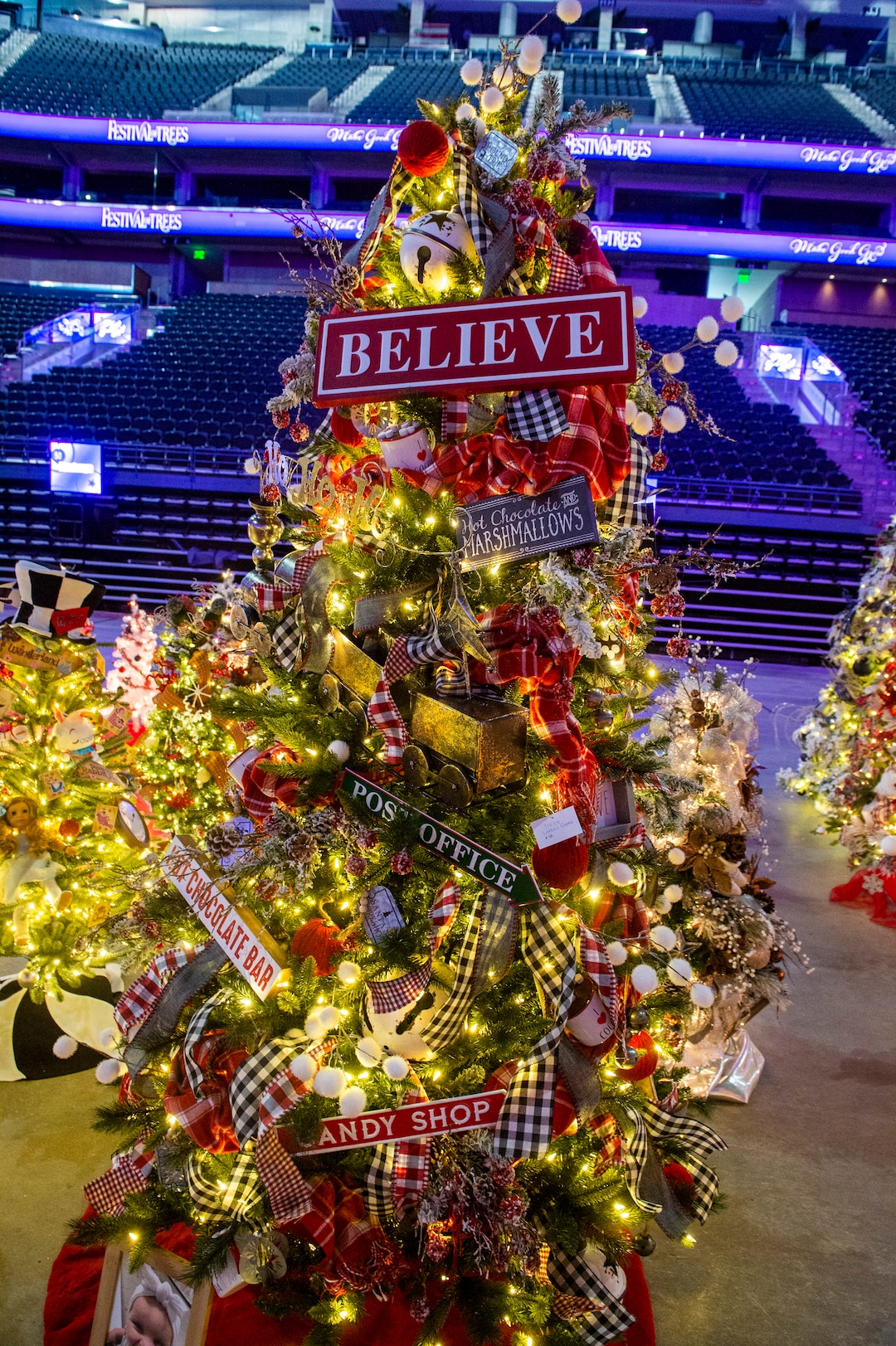 (Rick Egan | The Salt Lake Tribune)  A preview of The Festival of Trees at Vivint Smart Home Arena, Monday, Nov. 23, 2020.