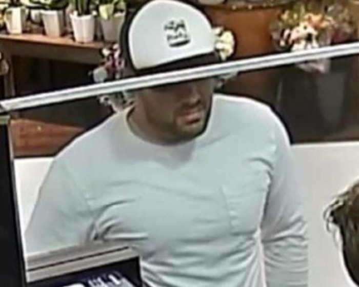 (Photo courtesy of the FBI) This photo shows the Band-Aid Bandit on May 5.