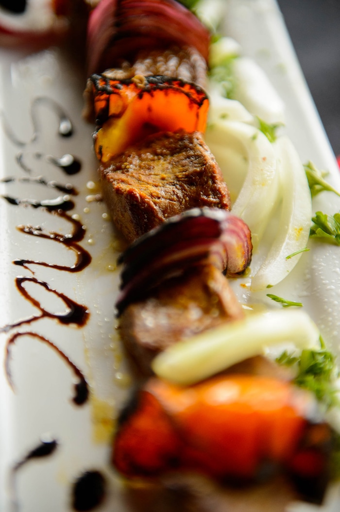 (Trent Nelson  |  The Salt Lake Tribune)Shish Kabob at Sumac Cafe, a new Persian Restaurant in Cottonwood Heights on Friday May 31, 2019.