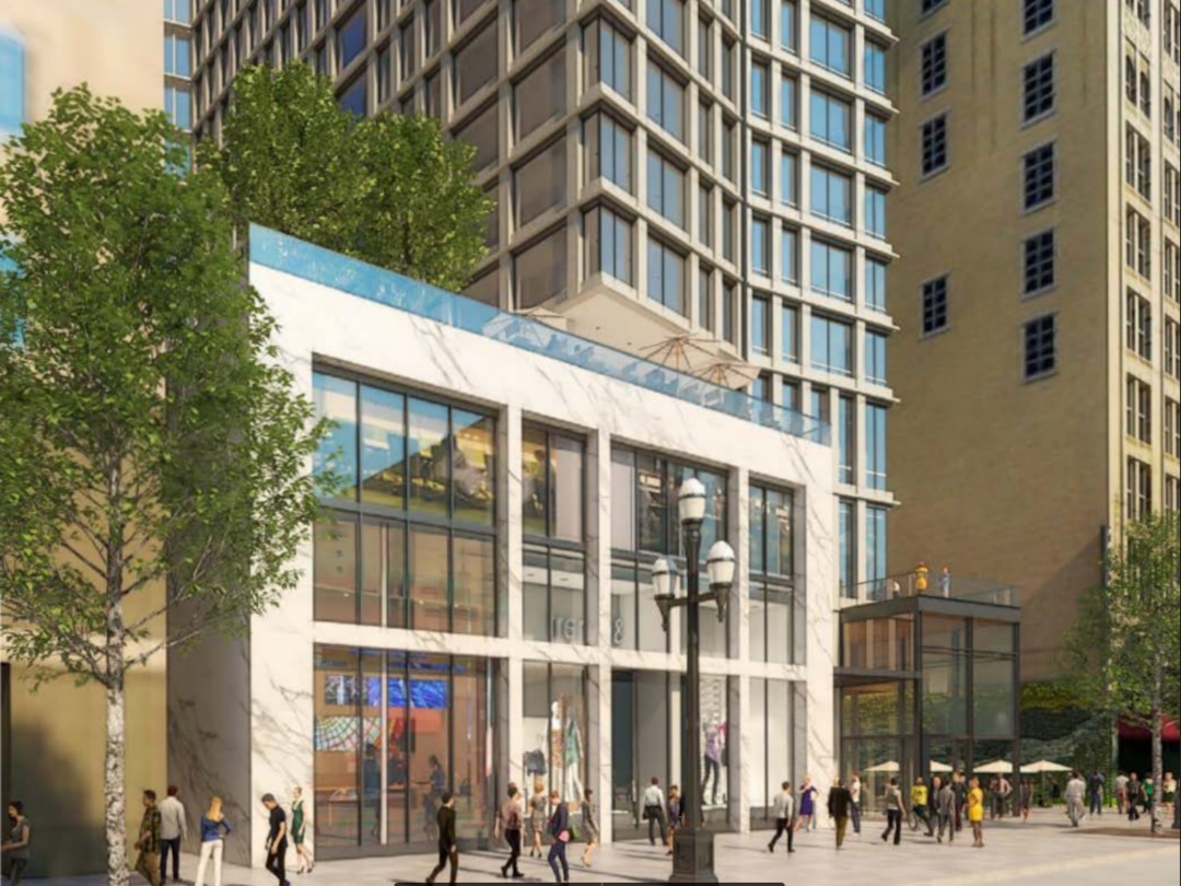 (Renderings courtesy of Salt Lake City Redevelopment Agency) Faced with prohibitive costs of completely renovating Utah Theater, city officials are now considering a proposal to redevelop the Main Street site with a mixed-use skyscraper at least 30 stories high, with affordable housing, a public green space, parking structure and reuse of key elements from the history theater. A view of the proposed project from Main Street.