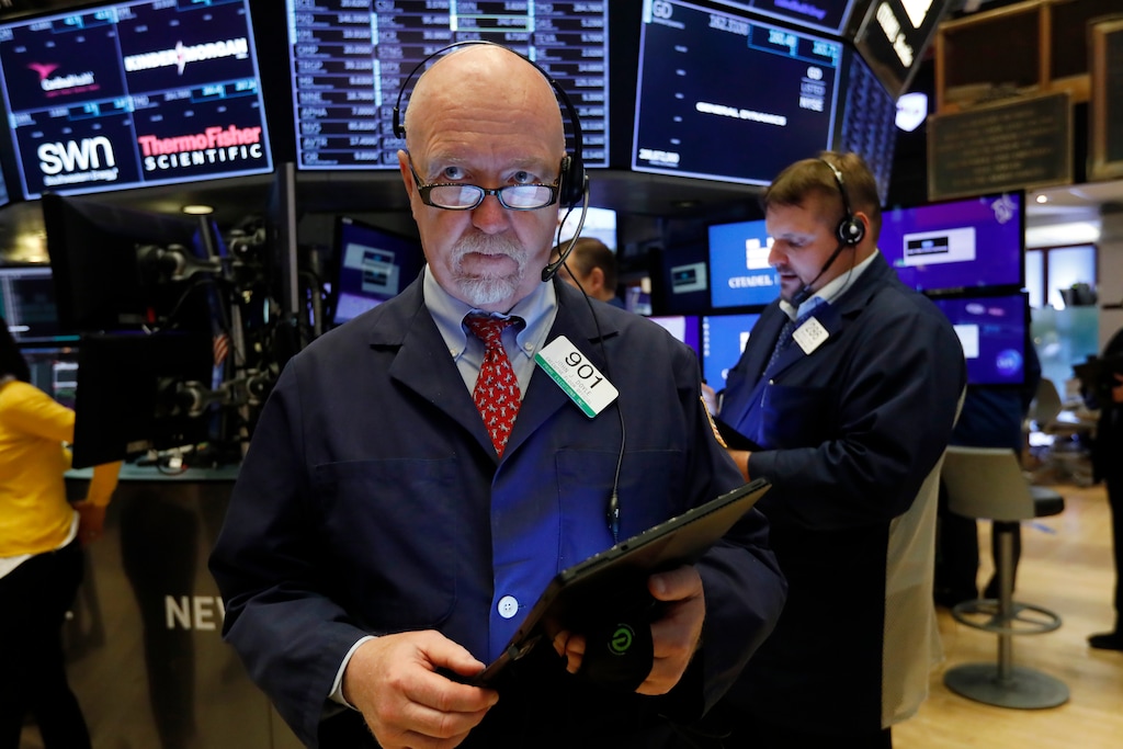Trader John Doyle works on the floor of the New York Stock Exchange, Thursday, May 30, 2019. Stocks are edging higher in early trading on Wall Street following two days of losses. (AP Photo/Richard Drew)
