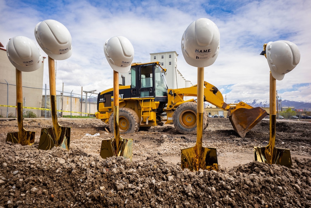 (Trent Nelson | Tribune file photo) The groundbreaking ceremony for Pamela's Place Apartments in Salt Lake City on Wednesday April 17, 2019. The development, named after Pamela Atkinson, a Utah-based humanitarian and advocate for people experiencing homelessness, will serve as a 100-unit permanent supportive housing complex by combining affordable housing assistance with voluntary support services to address the needs of chronically homeless people.
