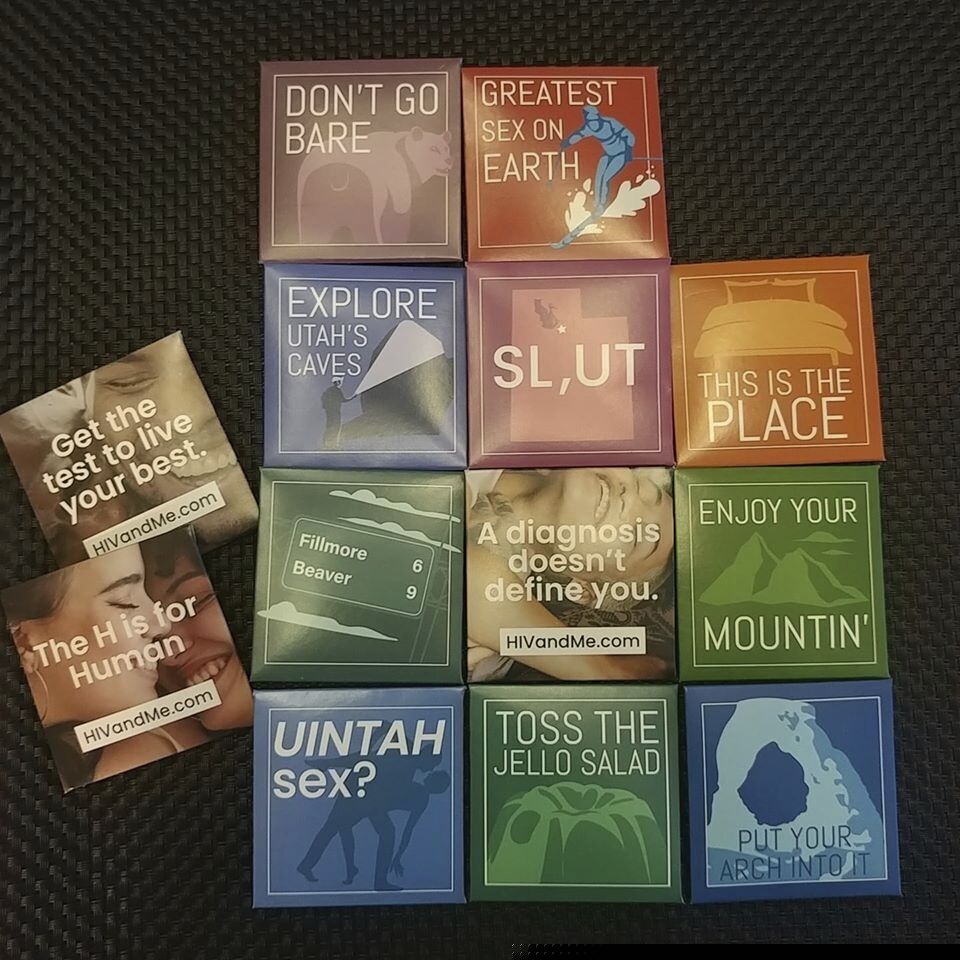 (Utah Department of Health via AP) This undated photo provided by the Utah Department of Health shows condoms. Originally part of a program to fight HIV infections in the state, the state-branded condoms were recalled.
