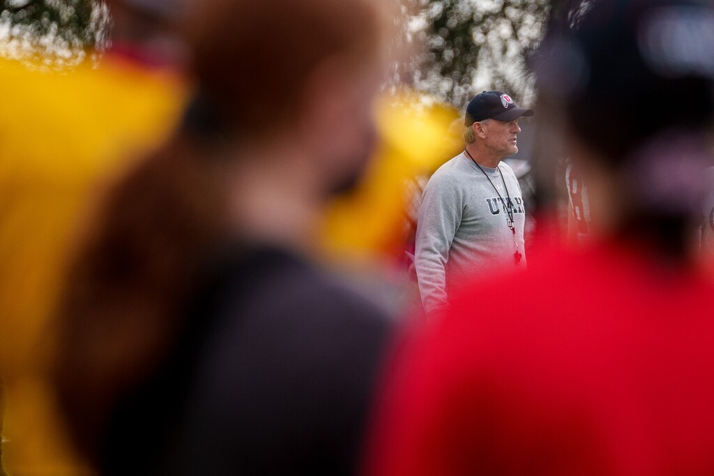 (Trent Nelson  |  The Salt Lake Tribune) Utah football coach Kyle Whittingham as the University of Utah football team practices for the Rose Bowl at Dignity Health Sports Park in Carson, Calif., on Tuesday, Dec. 28, 2021.