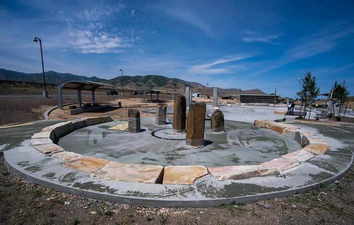 (Rick Egan | The Salt Lake Tribune) The playground at Magna Regional Park, photographed on June 17, 2021, is under construction, but the park has an estimated opening date in August.