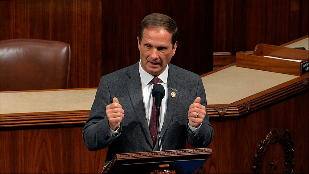 (House Television via AP) Rep. Chris Stewart, R-Utah, speaks as the House of Representatives debates the articles of impeachment against President Donald Trump at the Capitol in Washington, Wednesday, Dec. 18, 2019.