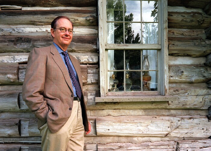 Gibbs Smith, book publisher, environmentalist and former Sierra Club president, outside his Layton publishing office. Smith died Oct. 28, 2017, of complications from an accident. He was 77.  Ryan galbraith/ Salt Lake Tribune photo