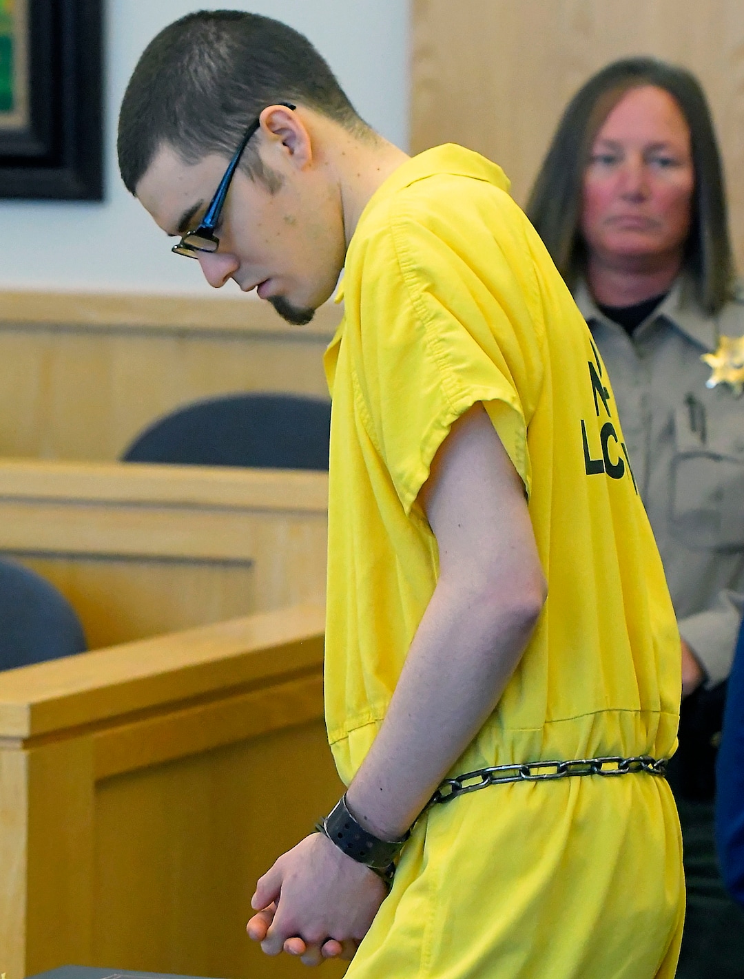 (Eli Lucero  |  Herald Journal) Alex Whipple appears in 1st District Court for his sentencing hearing on Tuesday in Logan. Whipple was sentenced to life without the possibility of parole for murdering his niece Lizzy Shelley. 