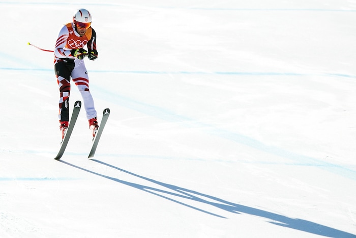 (Chris Detrick  |  The Salt Lake Tribune)   Croatia's Natko Zrnčić-Dim competes in the Men's Alpine Combined at Jeongseon Alpine Centre during the Pyeongchang 2018 Winter Olympics Tuesday, February 13, 2018.  Zrnčić-Dimfinished the downhill event in 27th place with a time of 1:22.07.