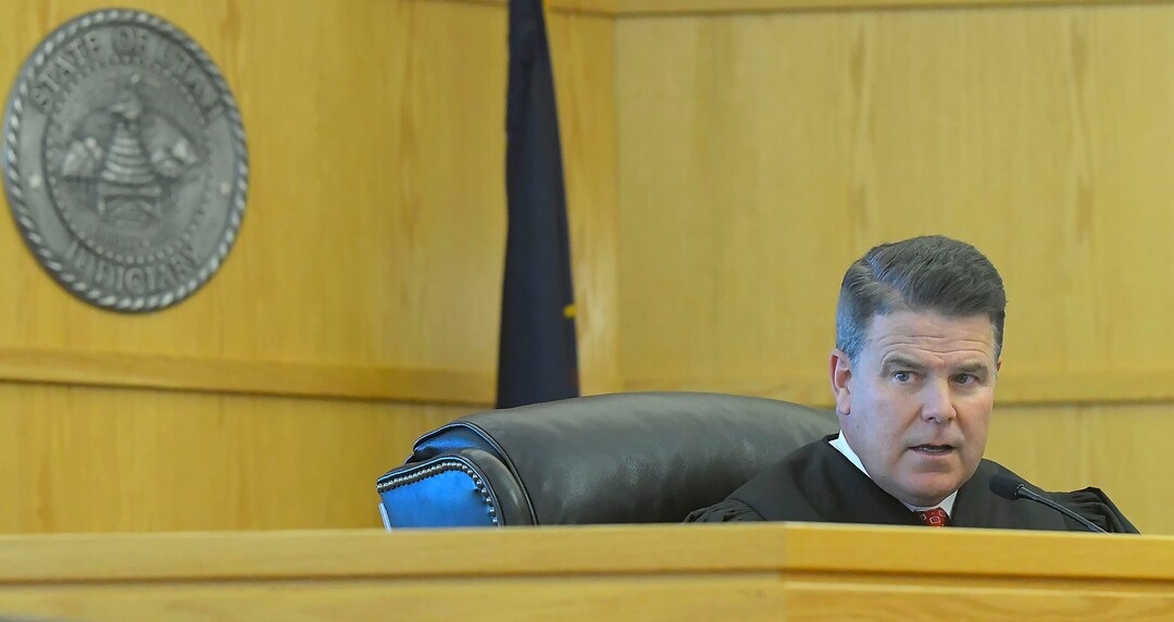 (Eli Lucero  |  Herald Journal) Judge Kevin Allen speaks during Alex Whipple's sentencing hearing on Tuesday in Logan. Whipple was sentenced to life without the possibility of parole for murdering his niece Lizzy Shelley. 