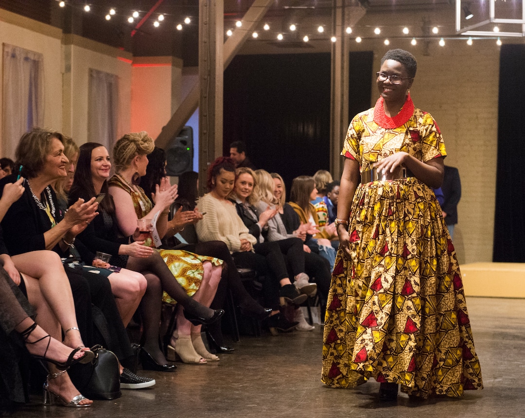 (Rick Egan  |  The Salt Lake Tribune) Lillian Thando from Uganda, walks the runway at the 8th Annual Women of the World Fashion Show. The fashion show fund is raiser for the non-profit that seeks to help refugees settle in a new culture. Wednesday, March 7, 2018.