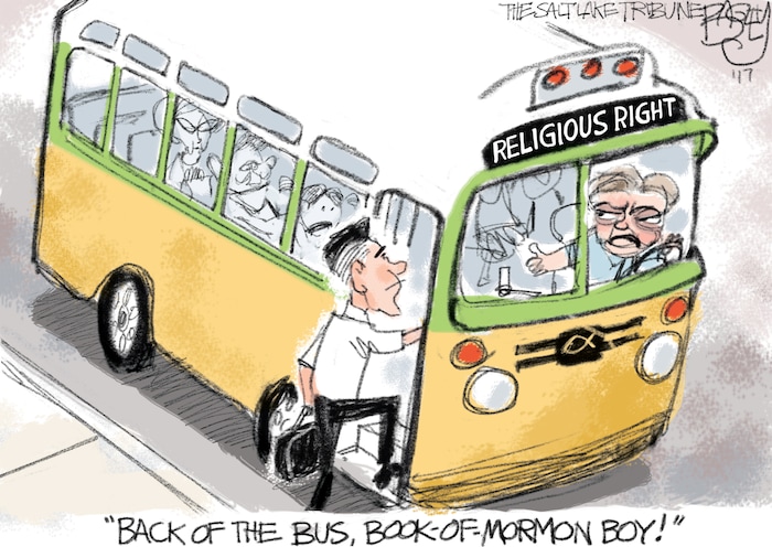 This Pat Bagley cartoon appears in The Salt Lake Tribune on Thursday, Dec. 7, 2017.