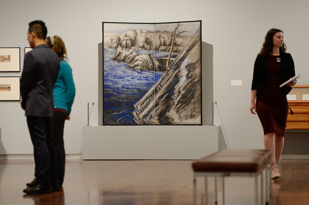 (Francisco Kjolseth  |  The Salt Lake Tribune)   The Utah Museum of Fine Art hosts "Chiura Obata: An American Modern," major touring retrospective of Japanese-American artist (1885-1975), whose work captured Western landscapes and his time at the Topaz War Relocation Center (internment camp) during World War II. Exhibit opens Friday, May 25.