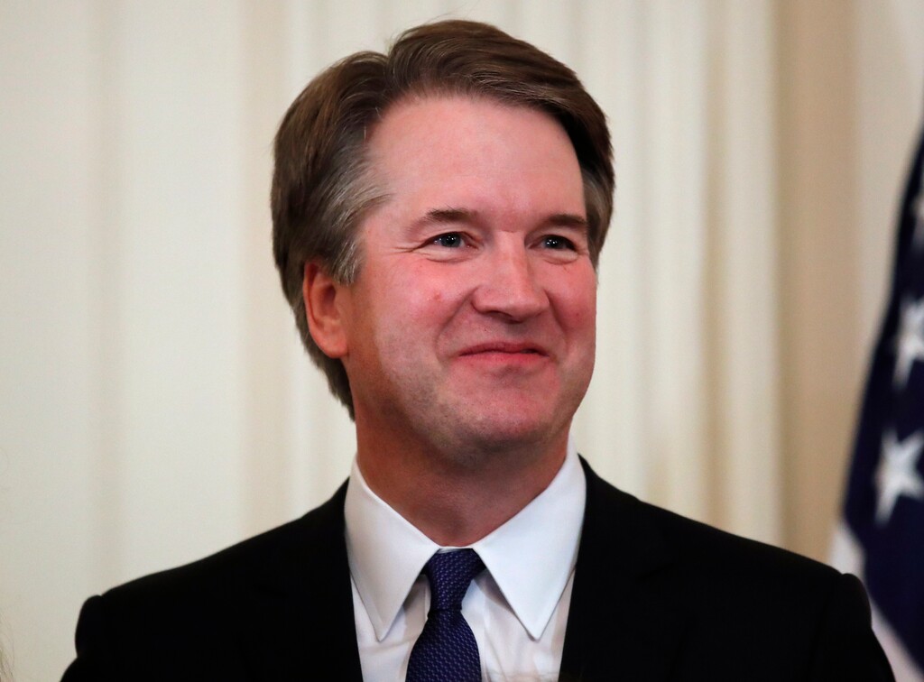 (Alex Brandon | The Associated Press) In this July 9, 2018, file photo, Judge Brett Kavanaugh, President Donald Trump's Supreme Court nominee stands in the East Room of the White House in Washington. Kavanaugh suggested that attorneys preparing to question President Bill Clinton in 1998 seek graphic details about the president's sexual relationship with Monica Lewinsky. The questions are part of a memo in which Kavanaugh advised Independent Counsel Ken Starr and others not to give the president "any break" during questioning. He suggested Clinton be asked whether he had phone sex with Lewinsky and whether he performed specific sexual acts.
