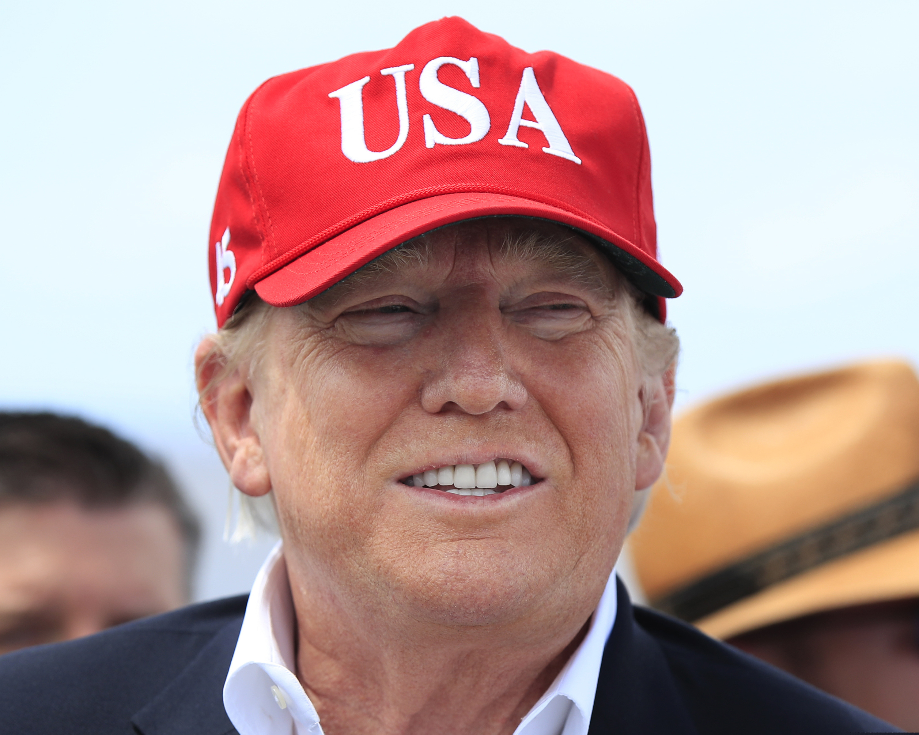 President Donald Trump speaks to reporters during a visit to Lake Okeechobee and Herbert Hoover Dike at Canal Point, Fla., Friday, March 29, 2019. President Trump increased attention on the Jussie Smollett case when, two days after Smollett reported the attack, he told reporters at the White House that he saw a story about Smollett. "It doesn't get worse, as far as I'm concerned," Trump said. Smollett said his attackers yelled, "This is MAGA country," a reference to Trump's "Make America Great Again" campaign slogan. Two days after prosecutors drop charges against Smollett the president tweeted that the FBI and Department of Justice will "review the outrageous Jussie Smollett case" and calls the case an embarrassment to our Nation!" (AP Photo/Manuel Balce Ceneta)