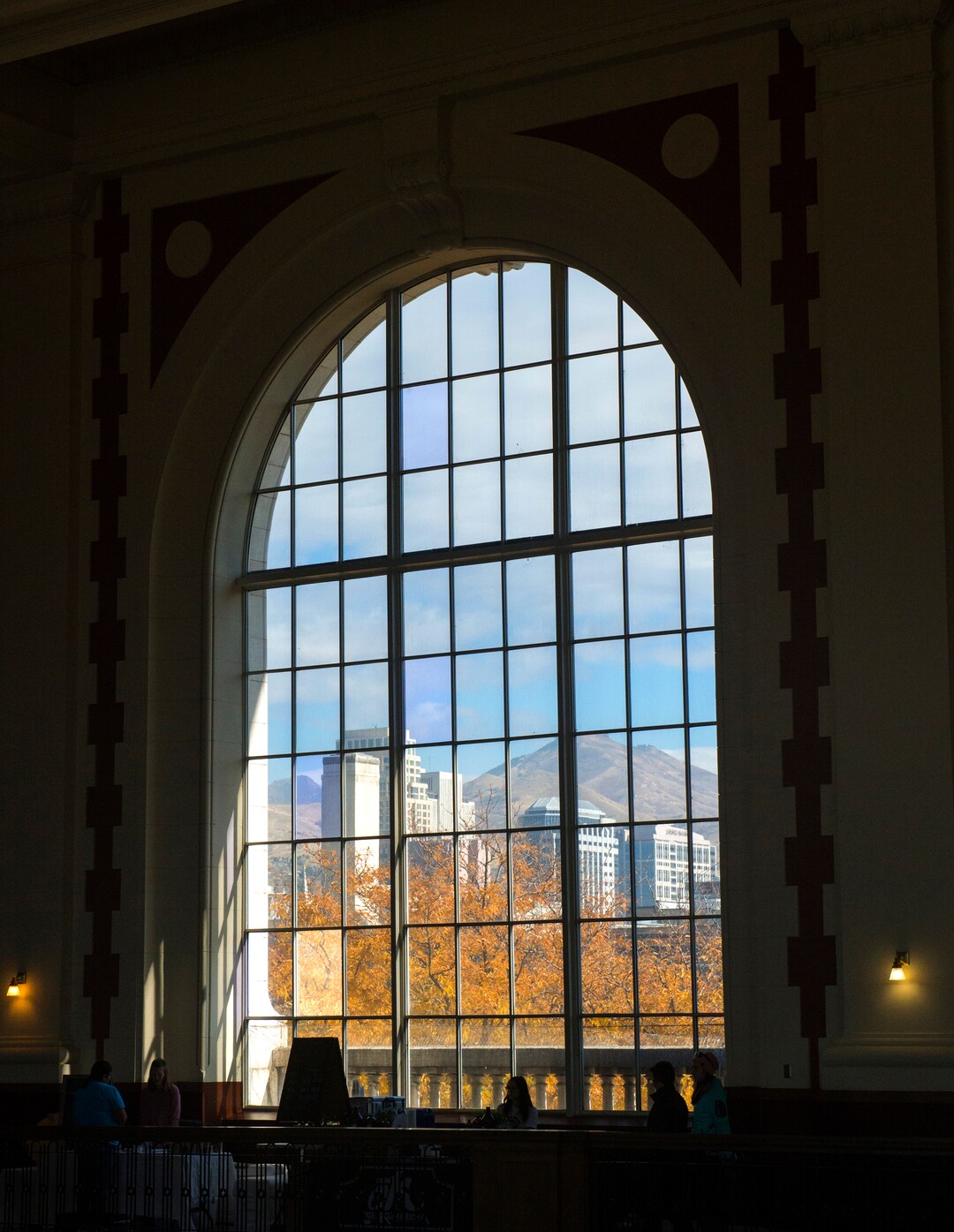 (Rick Egan  |  The Salt Lake Tribune)   Shoppers enjoy a nice view of the city, from the second floor of the  Rio Grande Depot, at the Downtown Winter Market, Saturday, Nov. 10, 2018.