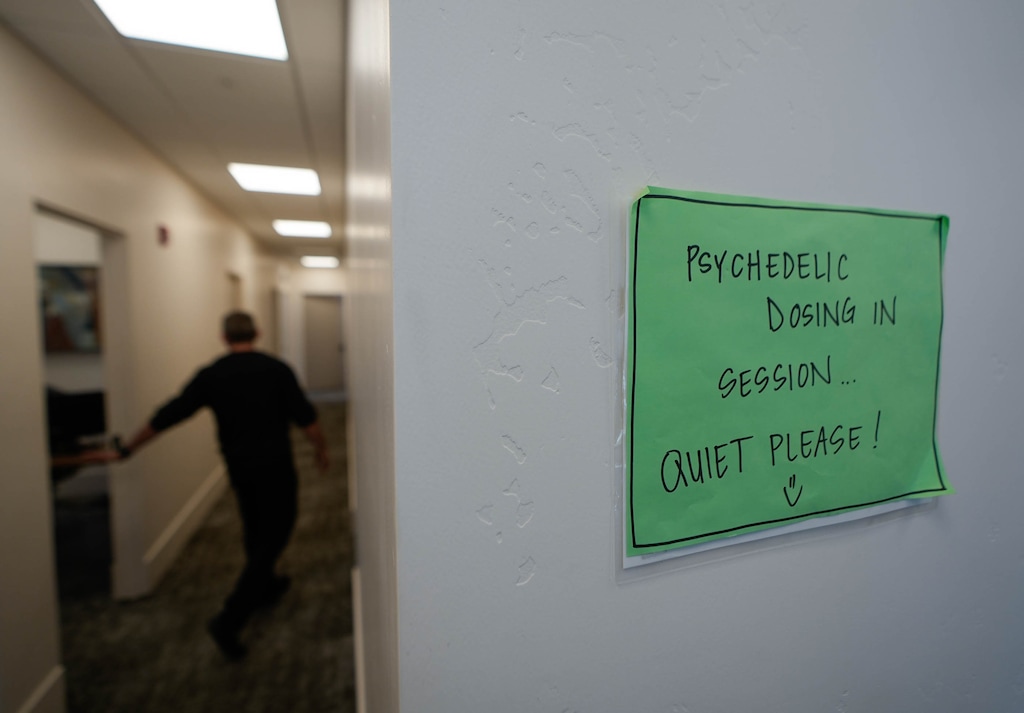 (Francisco Kjolseth | The Salt Lake Tribune) Research is conducted at Numinus Wellness Inc. in Draper on Tuesday, March 28, 2023. Gov. Spencer Cox allowed a bill to go into effect that would authorize doctors at two of Utah's biggest hospital systems to treat patients with psilocybin and MDMA.