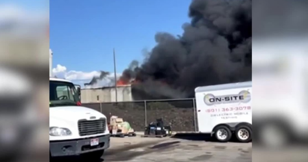 (Fox 13 News) A fire that launched a giant plume of smoke seen over West Jordan on Wednesday afternoon was allegedly preceded by explosions, according to a witness.