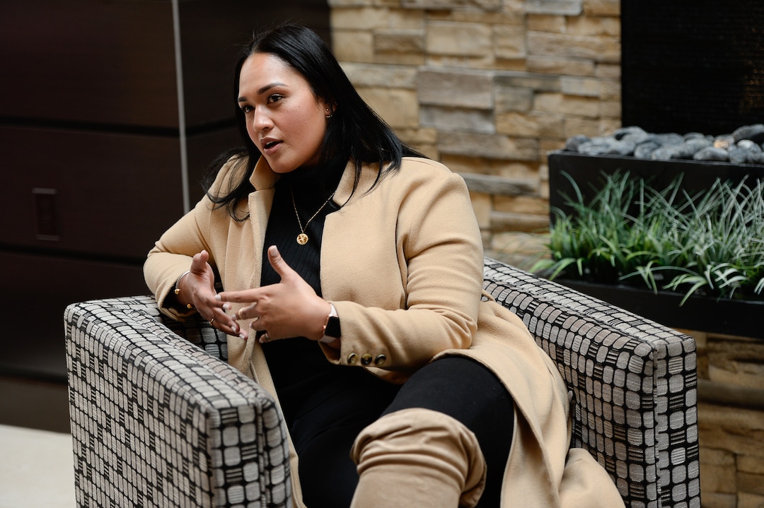 (Francisco Kjolseth | The Salt Lake Tribune)  Veronica Pome’e, the first Polynesian woman to be featured in Sports Illustrated's swimsuit edition, visits Utah to speak at the sixth annual National Pacific Island Violence Prevention Conference held in Salt Lake City April 11-13, 2019.
