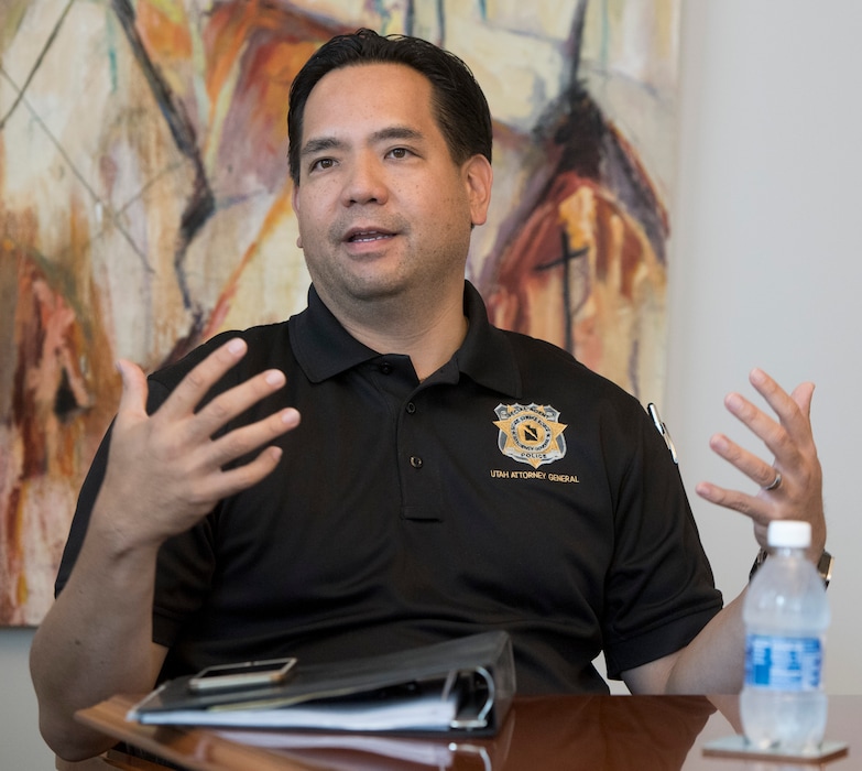 (Rick Egan  |  Tribune file photo)

Utah Attorney General Sean Reyes visits The Salt Lake Tribune Editorial Board, Friday, September 23, 2016.