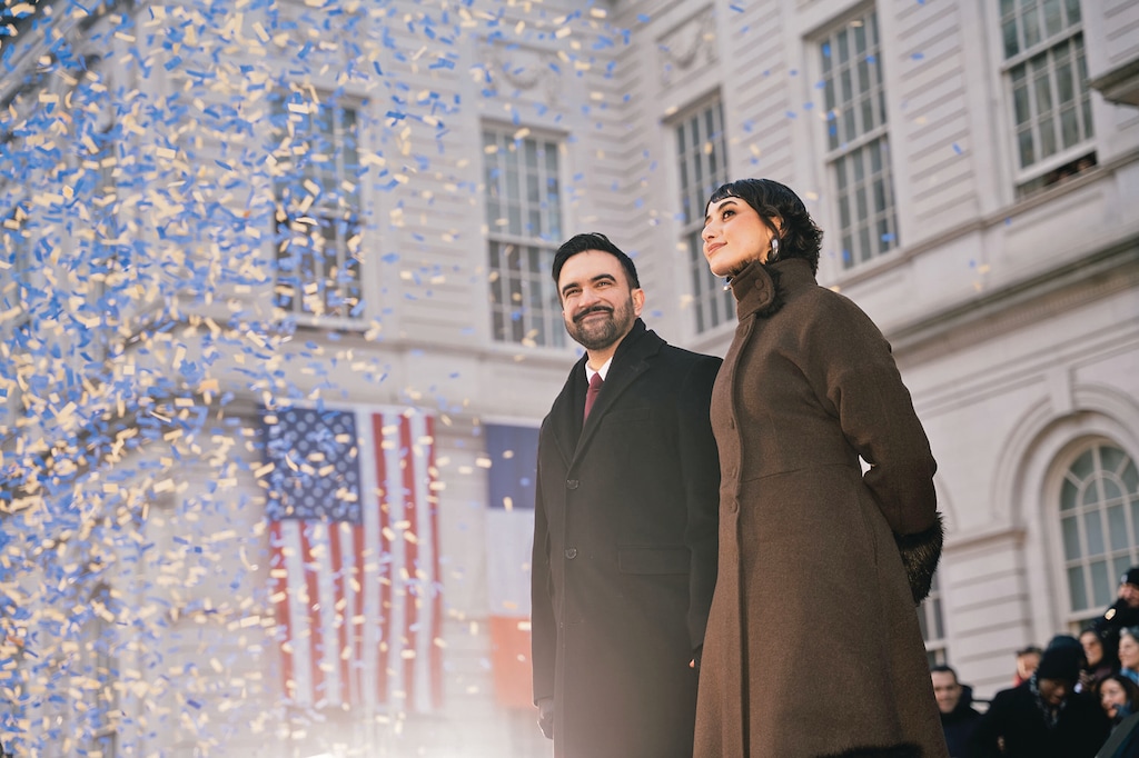 The inauguration of Zohran Mamdani takes place at City hall in New York, Jan. 1, 2026. (Paola Chapdelaine/The New York Times)