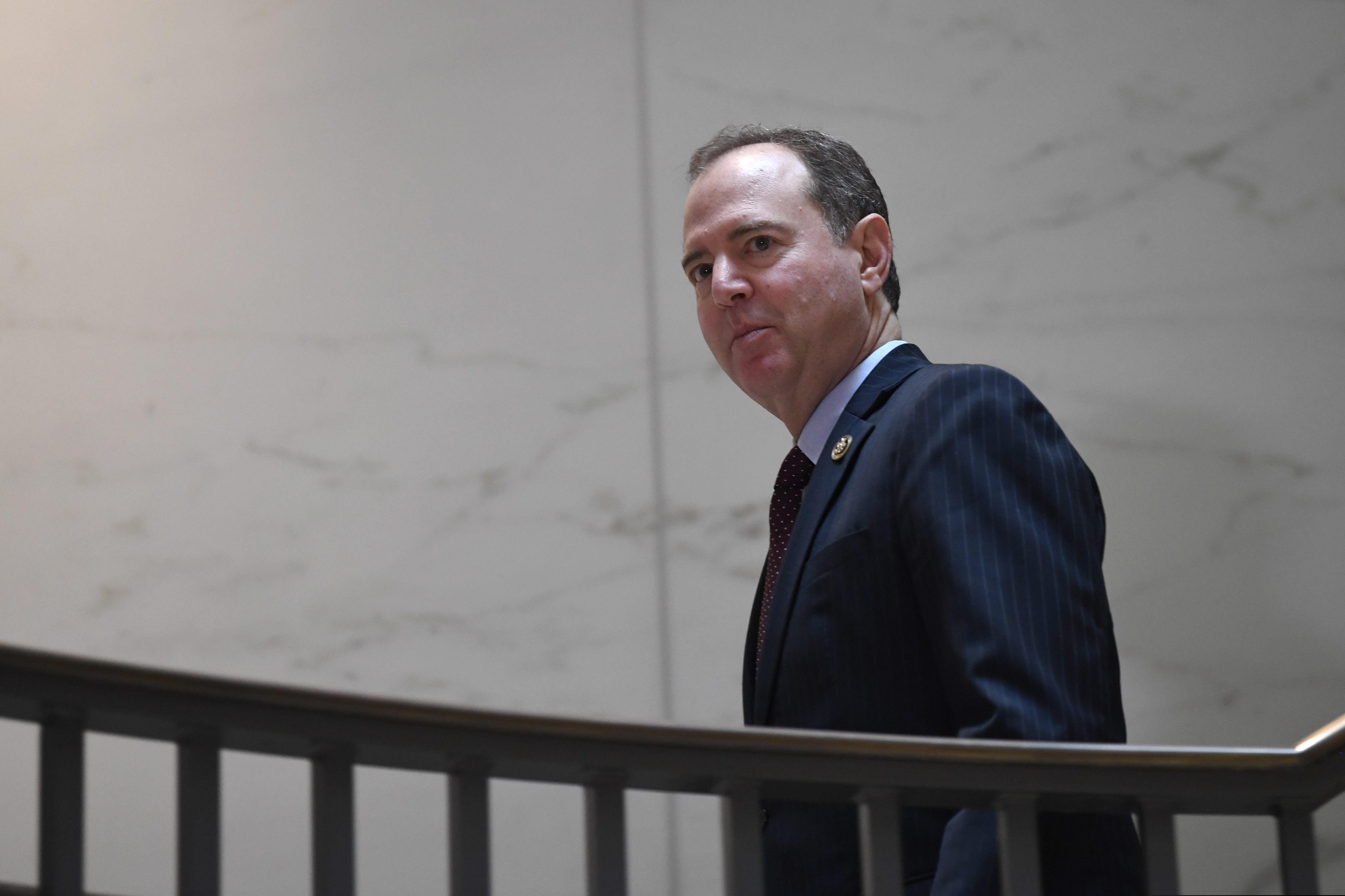 (Susan Walsh | AP) House Permanent Select Committee on Intelligence Chairman Rep Adam Schiff, D-Calif., arrives on Capitol Hill in Washington, Wednesday, Oct. 16, 2019.