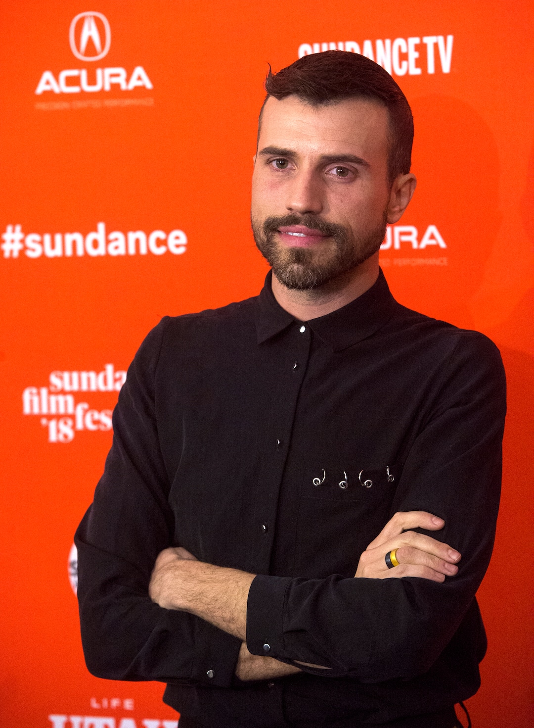 (Rick Egan  |  The Salt Lake Tribune)    Tyler Glenn, on the red carpet for the premiere of "Believer," a documentary about Imagine Dragons frontman Dan Reynolds trying to reconcile his Mormon beliefs with his support for LGBTQ community in Park City at the Sundance Film Festival, Saturday, January 20, 2018.