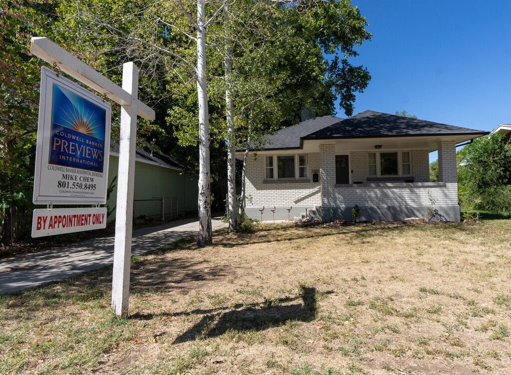 (Rick Egan | The Salt Lake Tribune) A house or sale in South Ogden, on Friday, Sept. 15, 2023.
