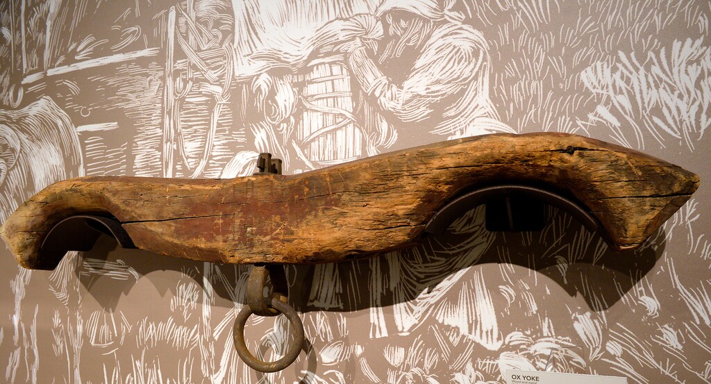 Al Hartmann  |  The Salt Lake TribuneOx yoke of Wilford Woodruff who crossed the plains in 1847 and 1850.   It's one of many historical items in "Mormon Trails: Pathways to Zion"  a new exhibit at the LDS Church History Museum which opens Thursday July 13. 