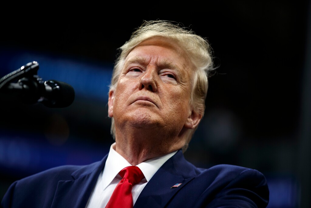 (Evan Vucci | AP file photo) President Donald Trump speaks at a campaign rally at the Target Center, Thursday, Oct. 10, 2019, in Minneapolis.
