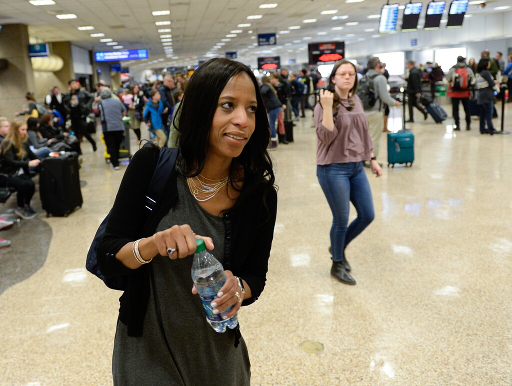 (Francisco Kjolseth | The Salt Lake Tribune) Rep. Mia Love arrives at Salt Lake International airport on Thursday, Jan. 11, 2018. Love, a Utah Republican and the only Haitian-American in Congress, called on President Donald Trump to apologize Thursday after reports said he questioned why the United States was allowing immigrants from “s---hole countries” like Haiti, El Salvador and African nations.