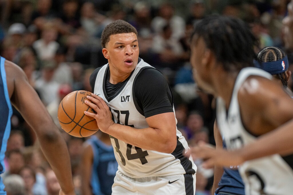 (Rick Egan | The Salt Lake Tribune) 
Utah Jazz center Kenneth Lofton Jr. (34), in Summer League action.