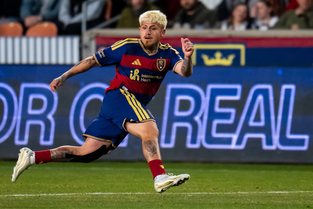 (Trent Nelson  |  The Salt Lake Tribune) Real Salt Lake midfielder Diego Luna (10) as Real Salt Lake hosts Austin FC, MLS soccer in Sandy on Saturday, March 14, 2026.