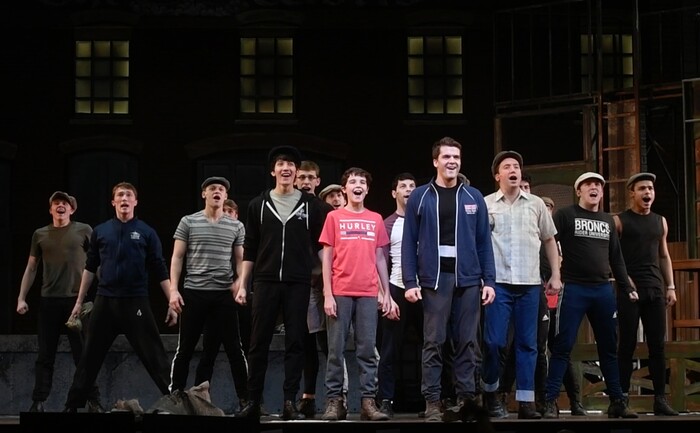 (Rick Egan  |  The Salt Lake Tribune)  Pioneer Theatre Company rehearses the acrobatic anthem "Seize the Day" on Wednesday, Nov. 29, for the upcoming production of "Newsies," which opens Dec. 1.