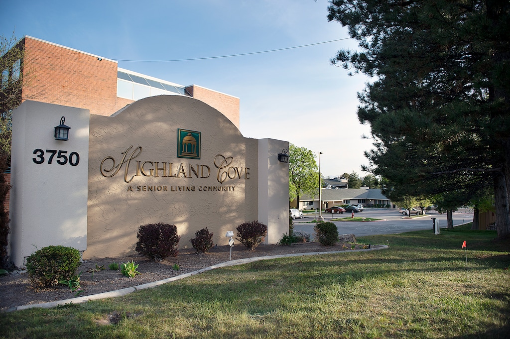 (Chris Samuels | The Salt Lake Tribune) The entrance to Highland Cove retirement community in Millcreek, April 27, 2020.