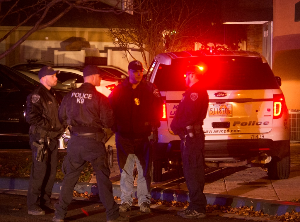 (Rick Egan  |  The Salt Lake Tribune)  Police investigate a shooting at the Village at Rivers Edge Apartment complex in West Valley, City, Tuesday, November 7, 2017.