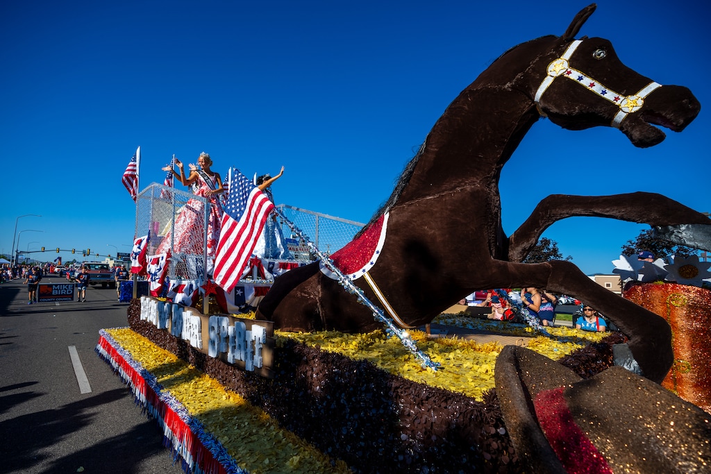 (Trent Nelson  |  The Salt Lake Tribune) A float from the city of Bluffdale at the Murray City Fun Days Parade on Tuesday, June 30, 2026