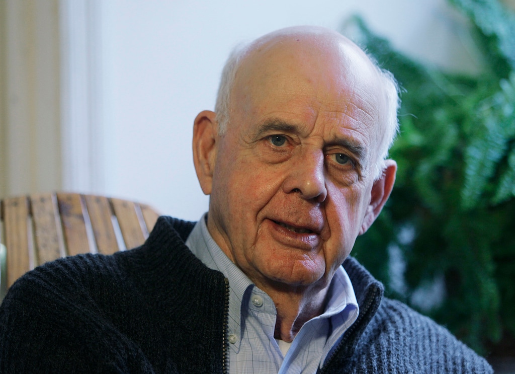 FILE - In this March 10, 2011, file photo, author Wendell Berry talks with a reporter at his home in Port Royal, Ky. (AP Photo/Ed Reinke, File)