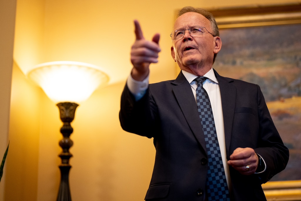 (Trent Nelson  |  The Salt Lake Tribune) Senate President J. Stuart Adams, R-Layton, at the Utah Capitol in Salt Lake City on Friday, March 6, 2026.