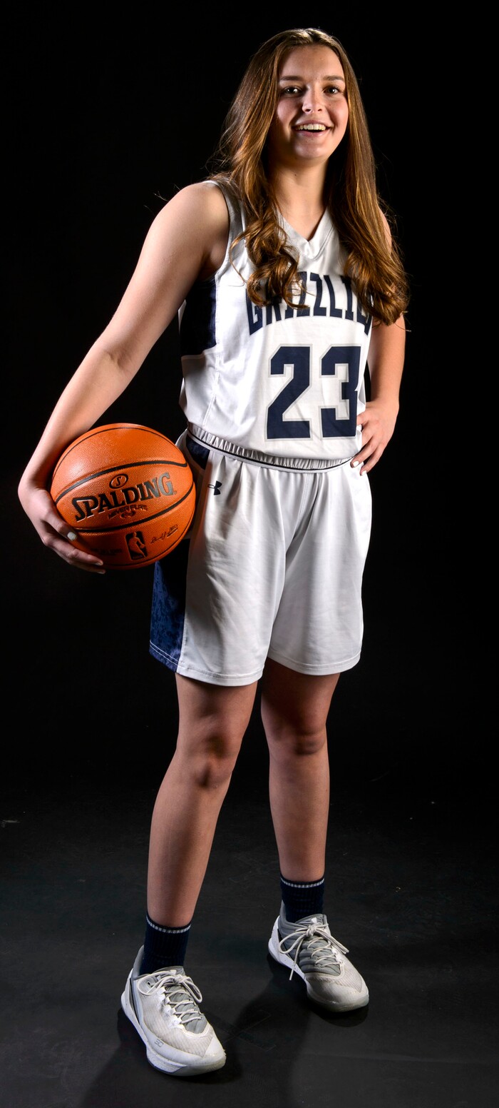 (Steve Griffin  |  The Salt Lake Tribune)  Prep basketball Breaunna Gillen, Copper Hills, in the Salt Lake Tribune studio in Salt Lake City Tuesday April 10, 2018.