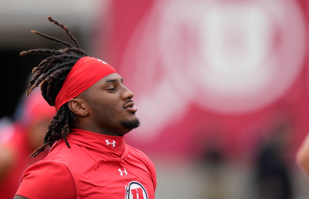 (Francisco Kjolseth | The Salt Lake Tribune) Utah Utes quarterback Devon Dampier (4) warms up as Utah gets ready to host Cal Poly, NCAA football in Salt Lake City on Saturday, Sept. 6, 2025.