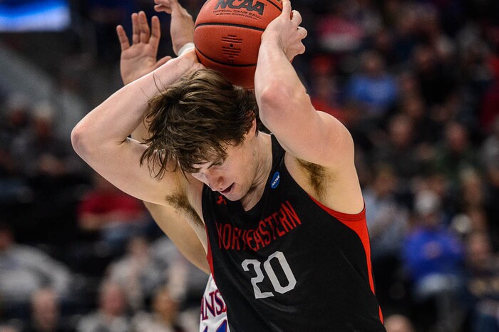 (Trent Nelson | The Salt Lake Tribune)  
Northeastern Huskies guard Bolden Brace (20) as Kansas faces Northeastern in the 2019 NCAA Tournament in Salt Lake City on Thursday March 21, 2019.