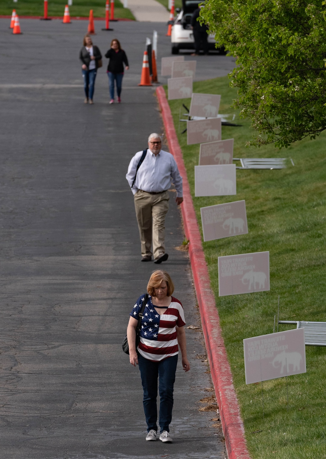 (Francisco Kjolseth | The Salt Lake Tribune) Delegates attend the Utah Republican Party’s 2021 Organizing Convention at the Maverik Center in West Valley City on Saturday, May 1, 2021, as they return to an in-person format after the pandemic forced the nominating convention to go online last year.